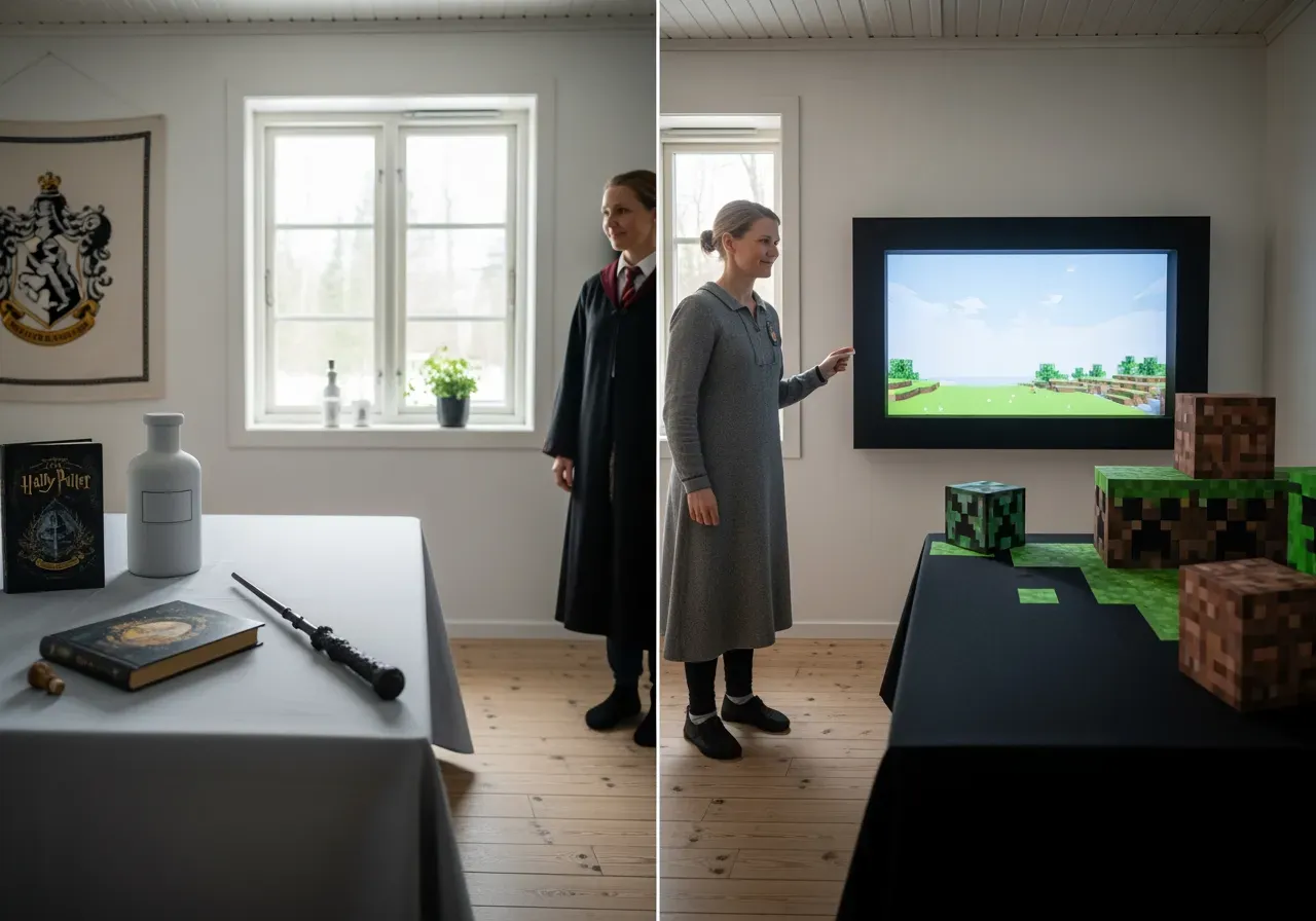 Temaspel med Harry Potter och Minecraft