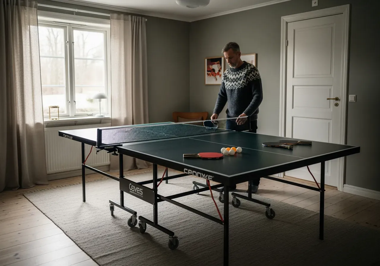 Trygg spelhörna hemma med pingis