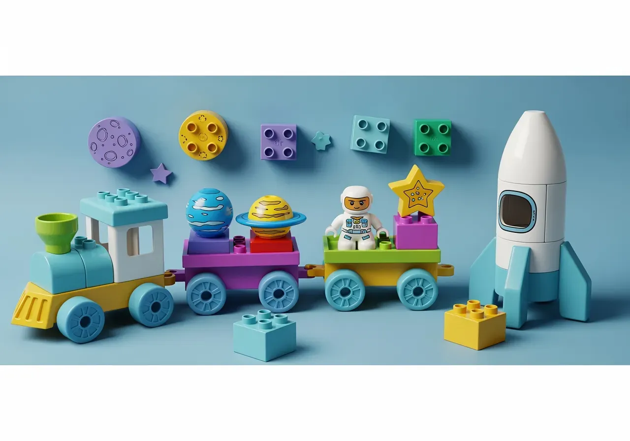 LEGO DUPLO för nybörjare tåg och rymd