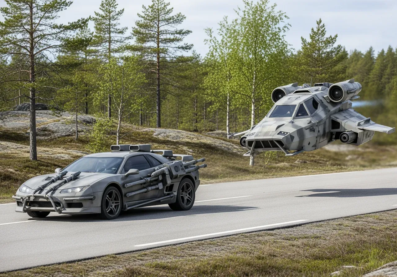 Superhjälte-dueller på hjul och luft