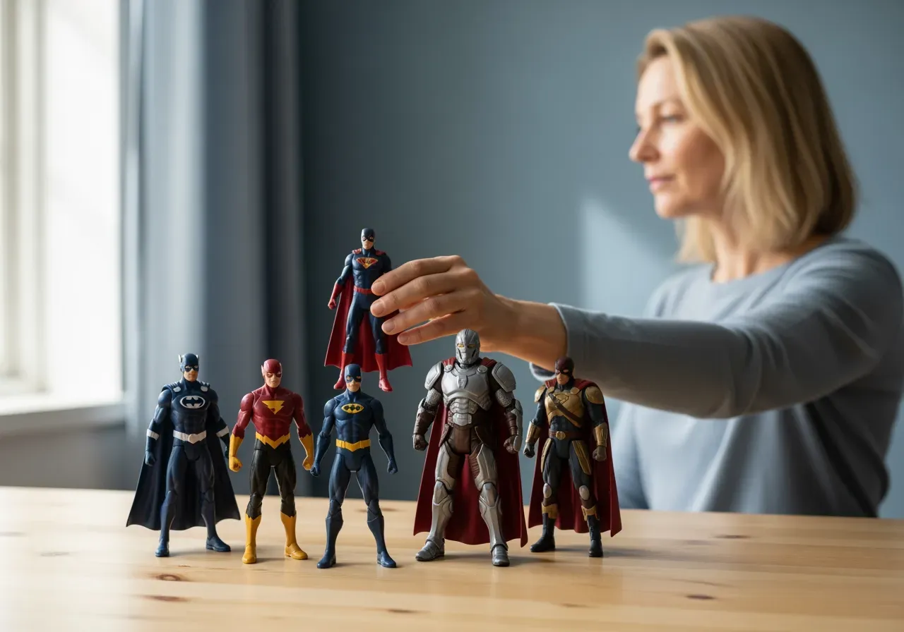 Superhjältefigurer för nybörjare 15 till 30 cm