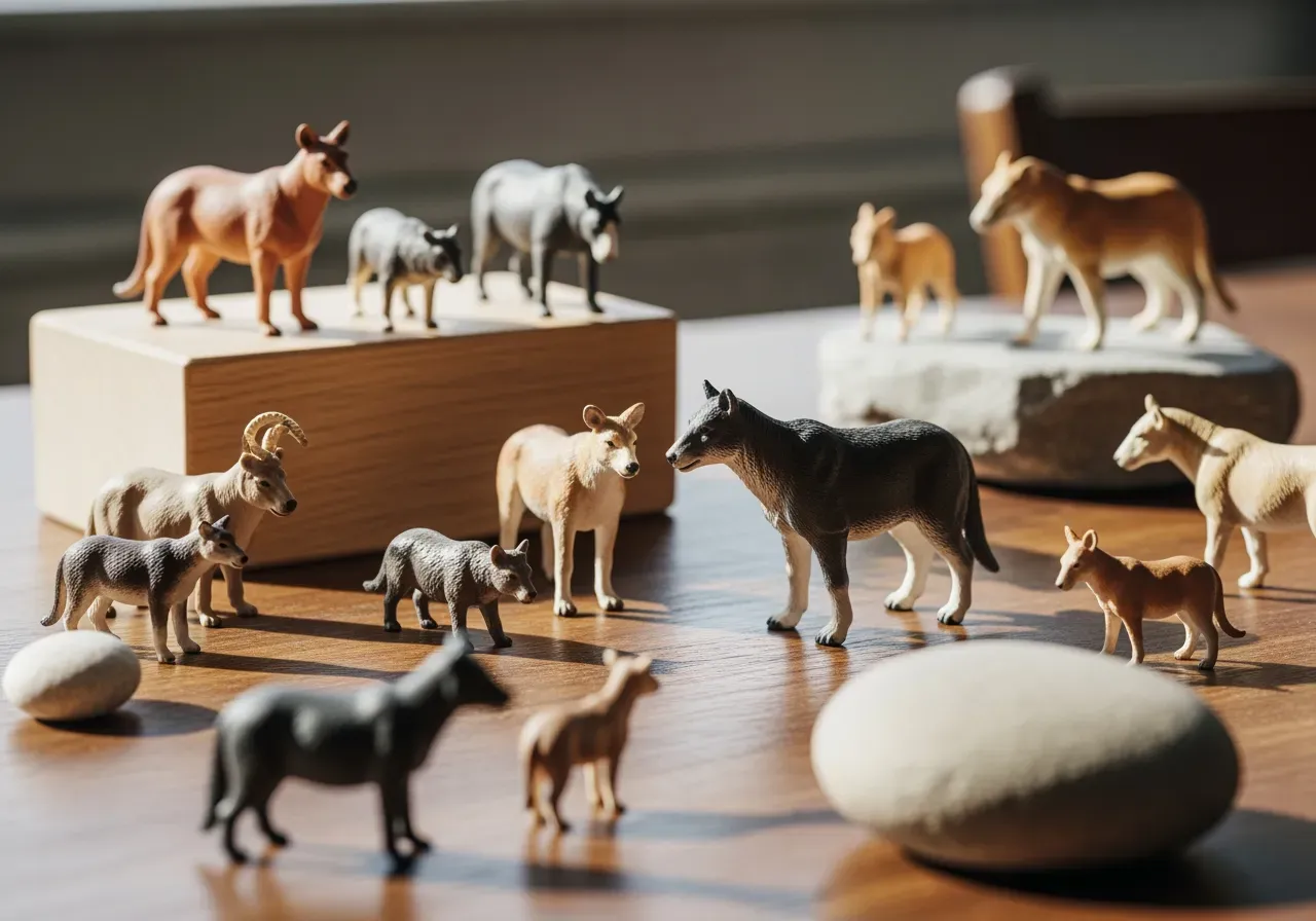 Djurset och Leksaksfigurer För Barn