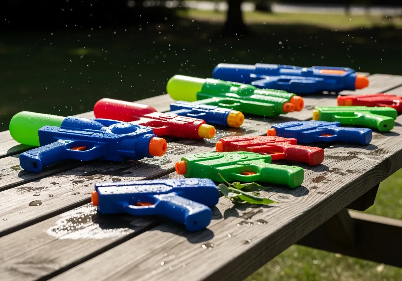 Vattenpistoler För Sommarlek och Spel