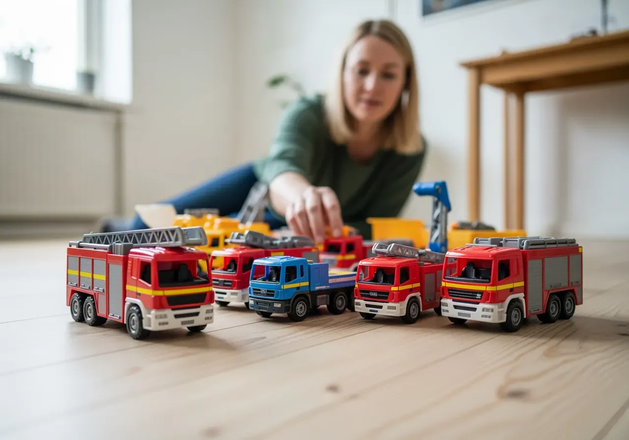 Arbetsfordon och brandbilar för barn