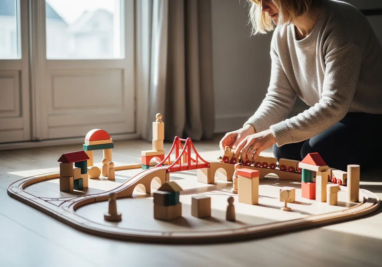 Första BRIO tågsats och byggsatser