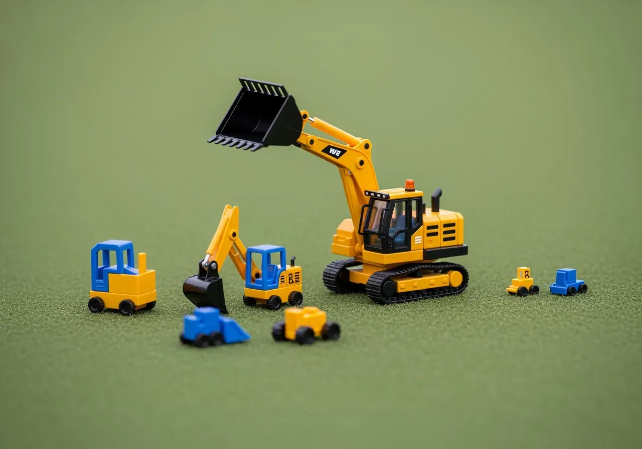 Byggfordon för lek i sandlådan