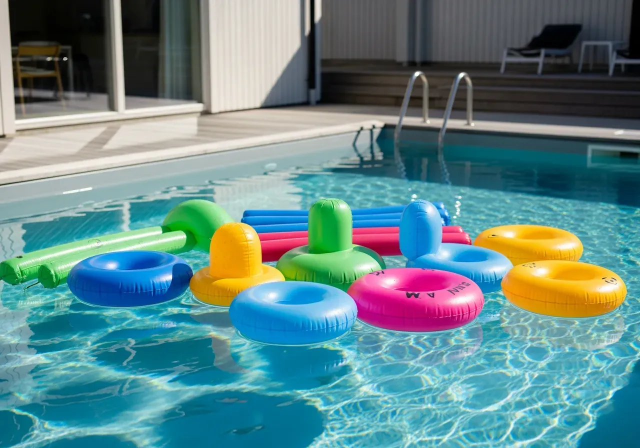 Uppblåsbara flytleksaker för barn