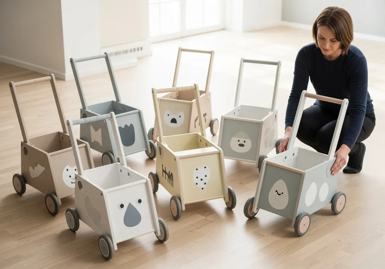 Lära-gå-vagnar för första steg