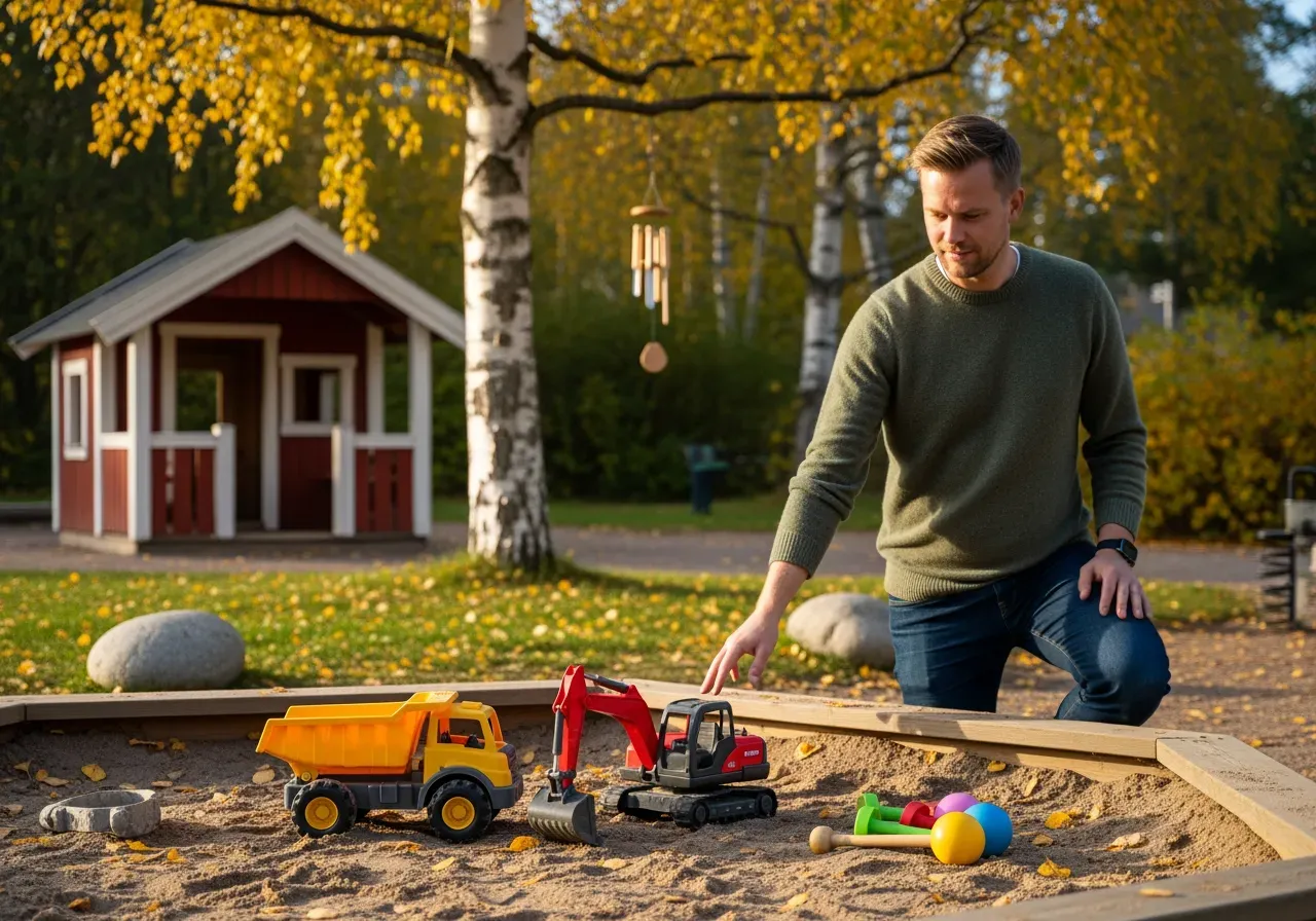 Arbetsfordon och ljud för utelek