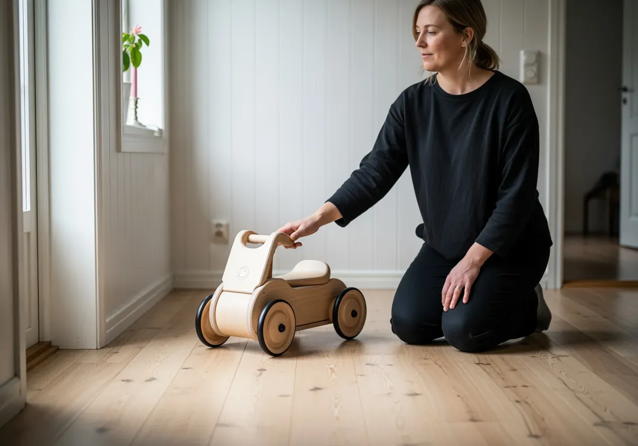 Kompakta gåbilar för inomhuslek