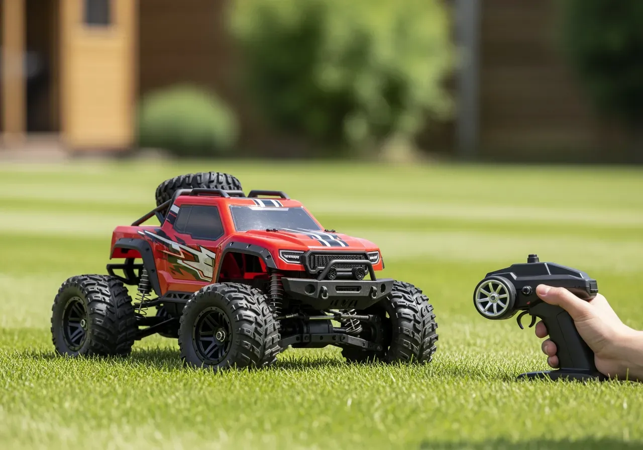 Barn kör radiostyrt leksaksfordon