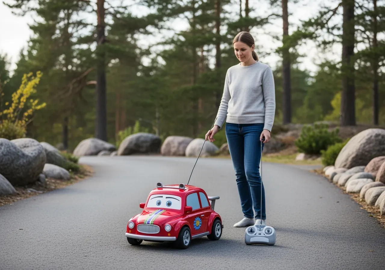 Barn kör radiostyrd karaktärsbil