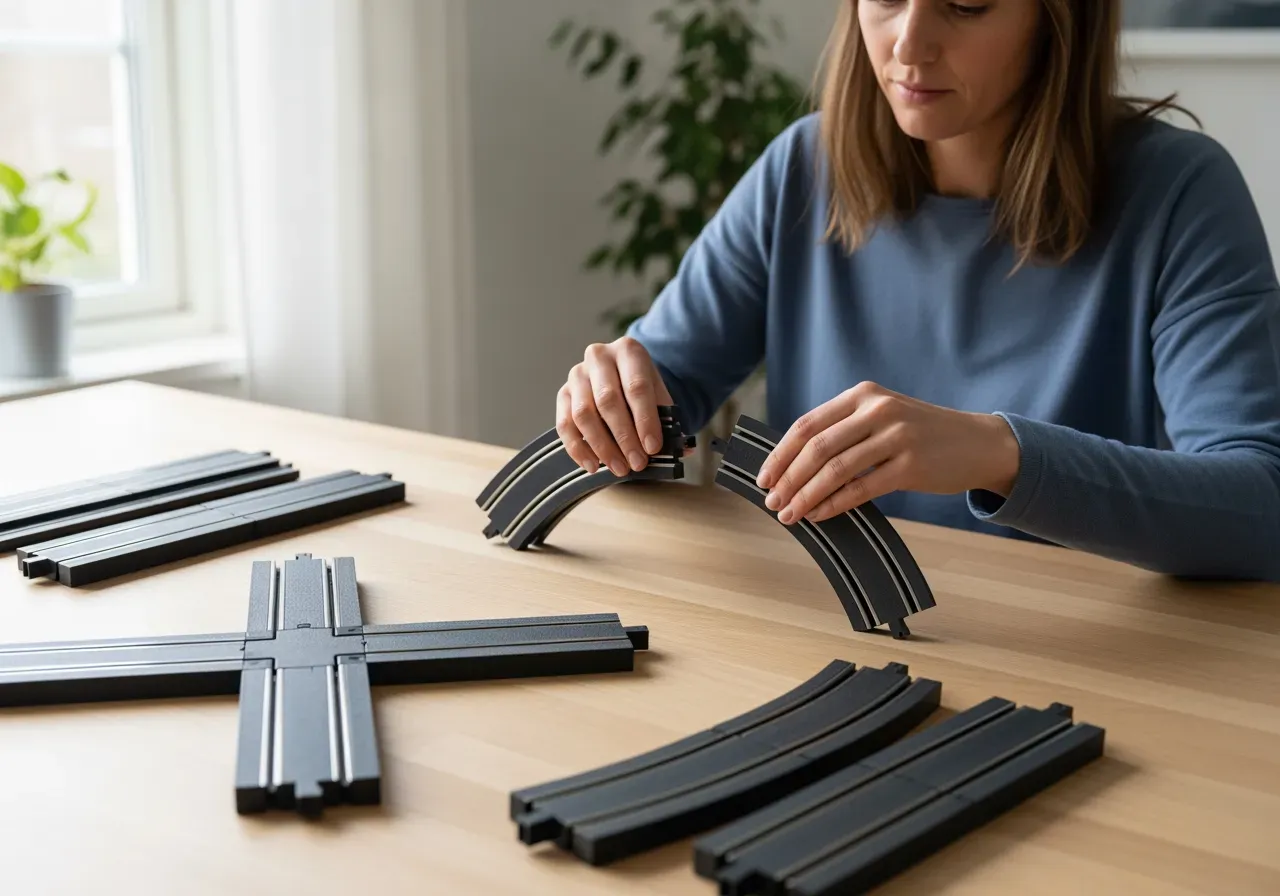 Barn bygger bilbana tillsammans