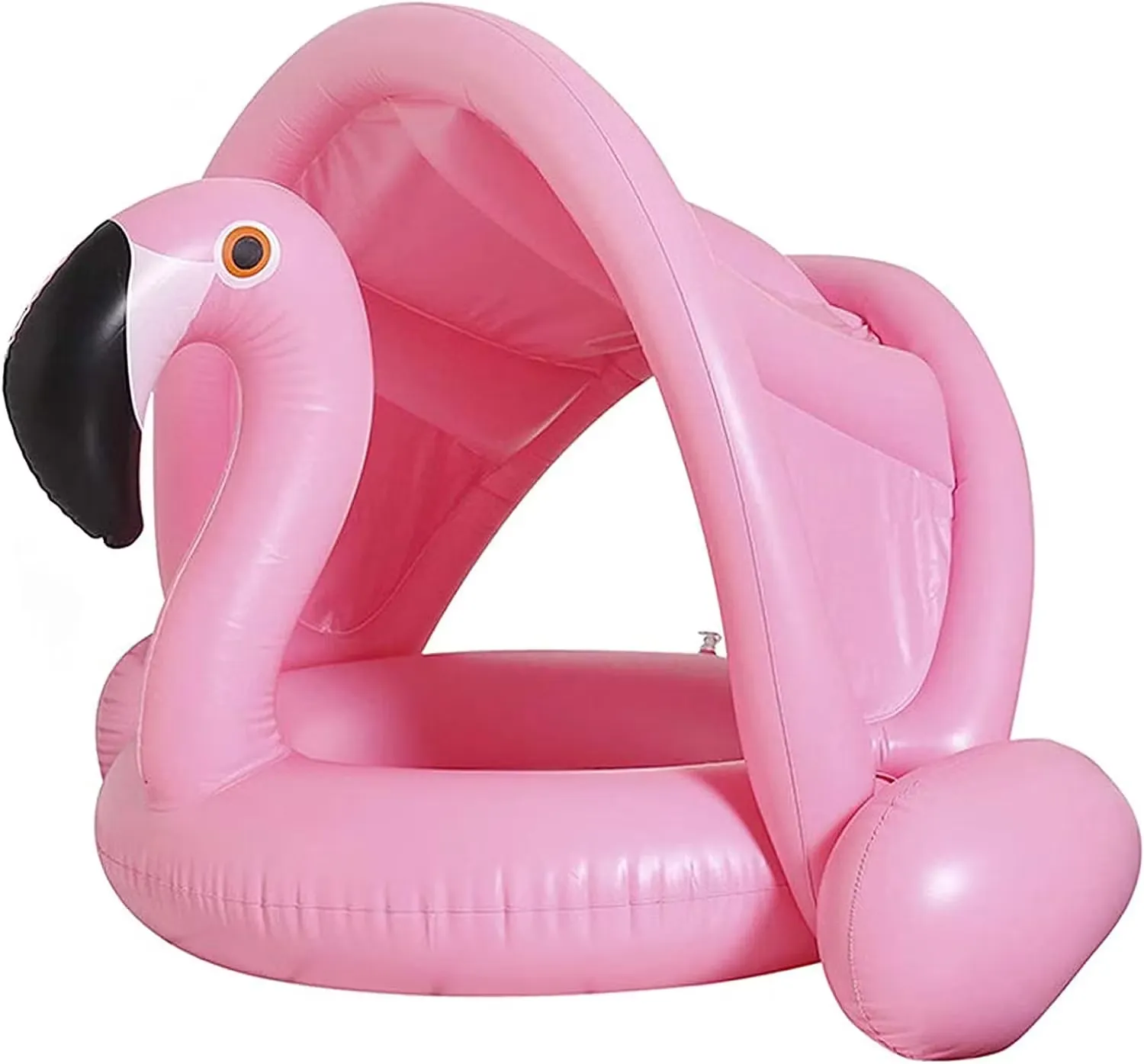 Baby Badring Med Solskydd Flamingo