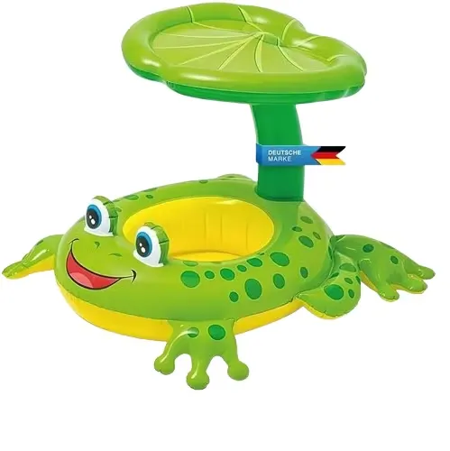 Baby Badring Med Solskydd Groda