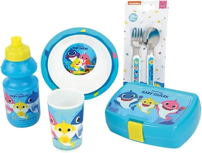 Baby Shark Barnservis 5 Delar