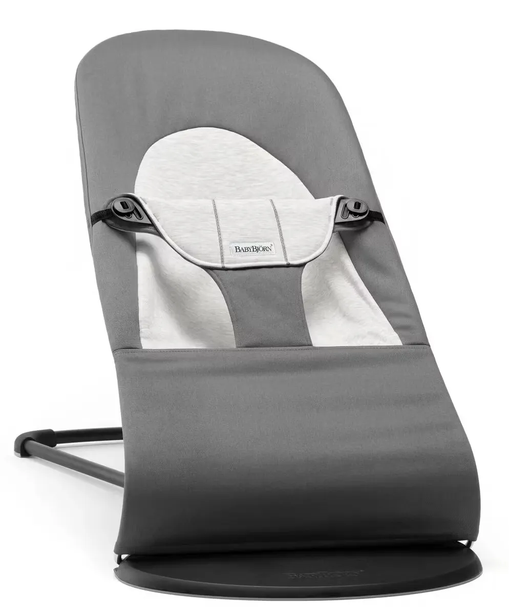 BabyBjörn Balance Soft Babysitter Vävd Jersey, Mörkgrå/Grå