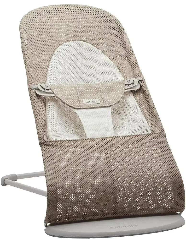 BabyBjörn Balance Soft Babysitter Mesh, Gråbeige/Vit