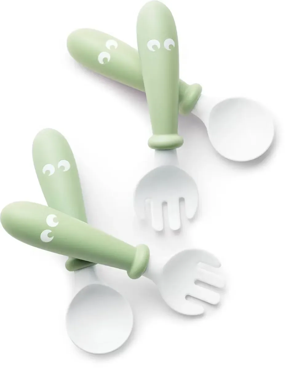BabyBjörn Bestickset 2-pack Blekgrön