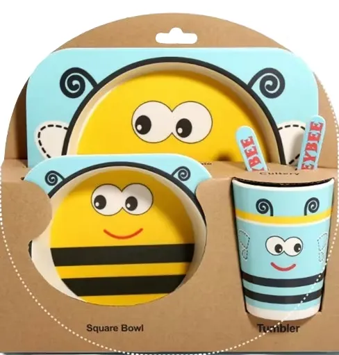 BabyBloom Barnservis 5 Delar Honeybee