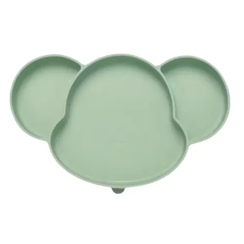 BabyBloom Barntallrik Med Sugpropp Grön