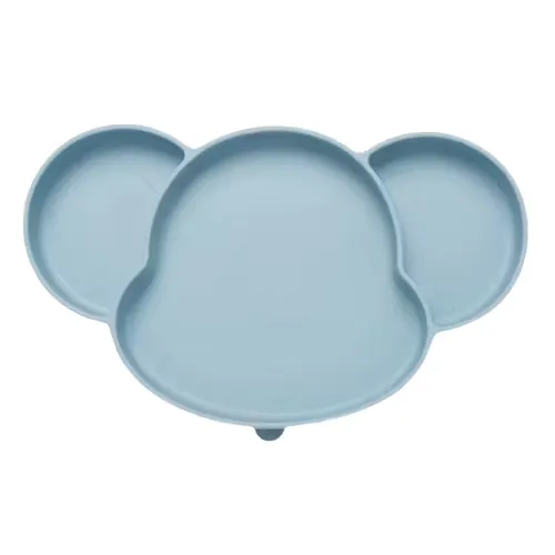 BabyBloom Barntallrik Med Sugpropp Ljusblå