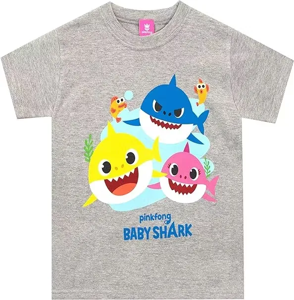 Babyshark T-shirt Grå