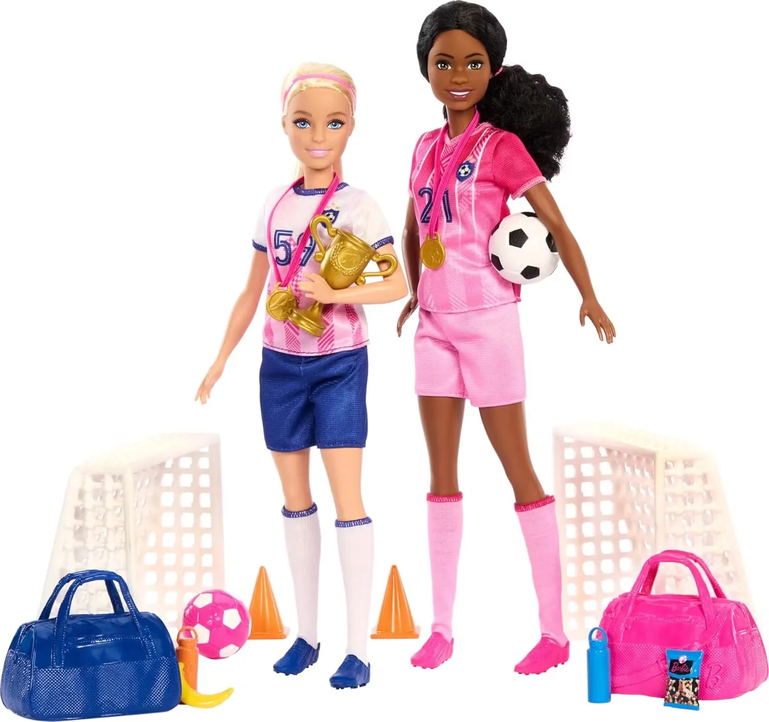 Barbie Career Fotbollsdockor Med Tillbehör