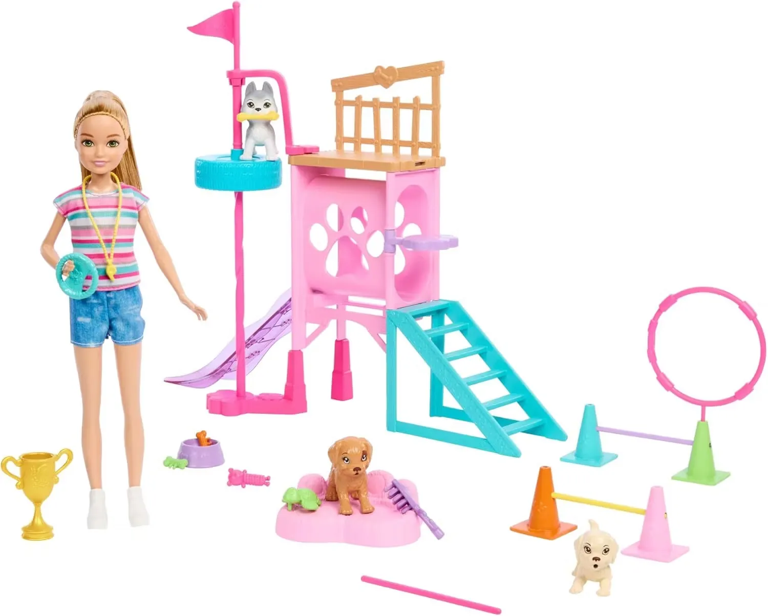Barbie lekset med hundhinderbana