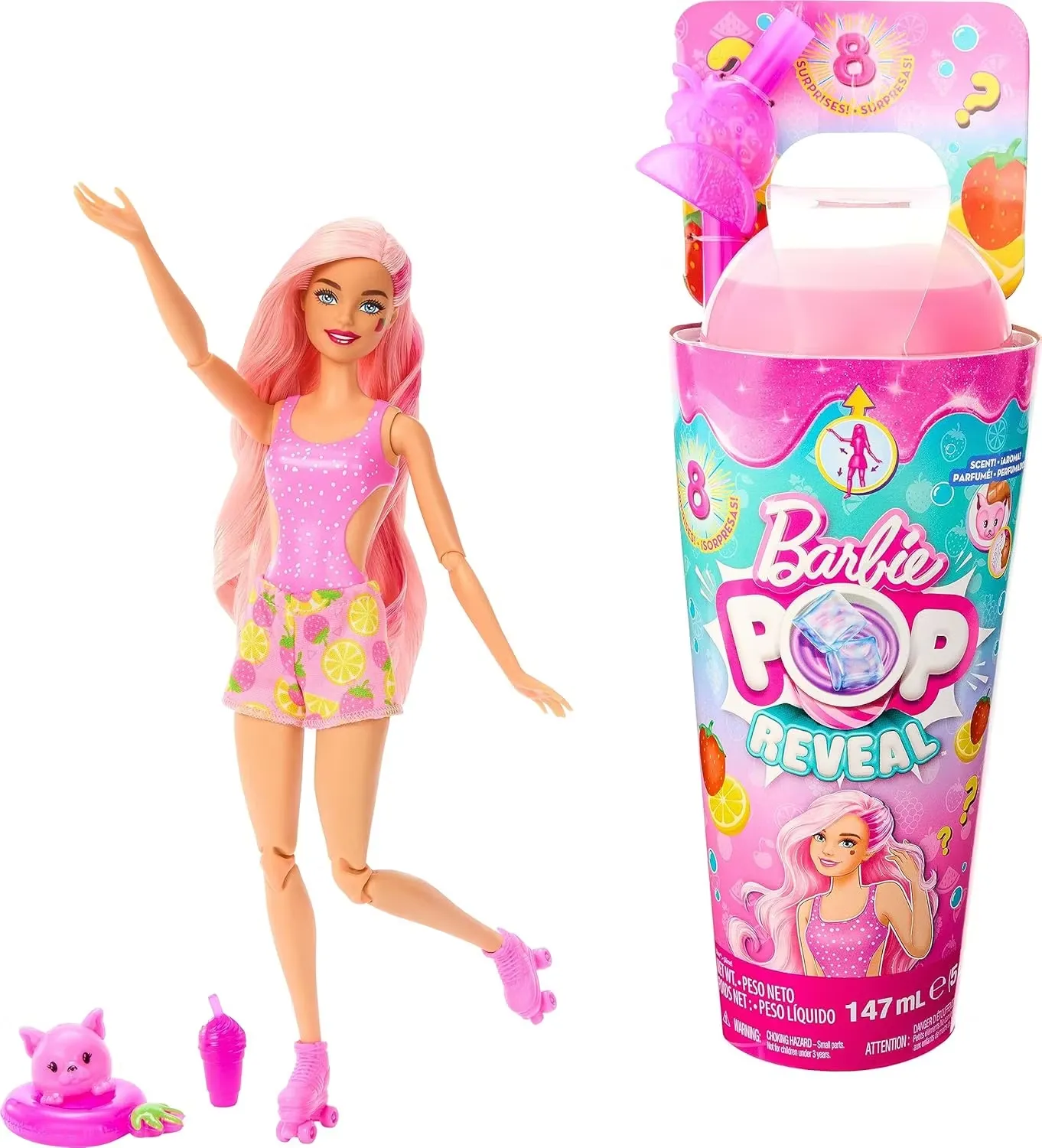 Barbie Pop Reveal docka med 8 överraskningar