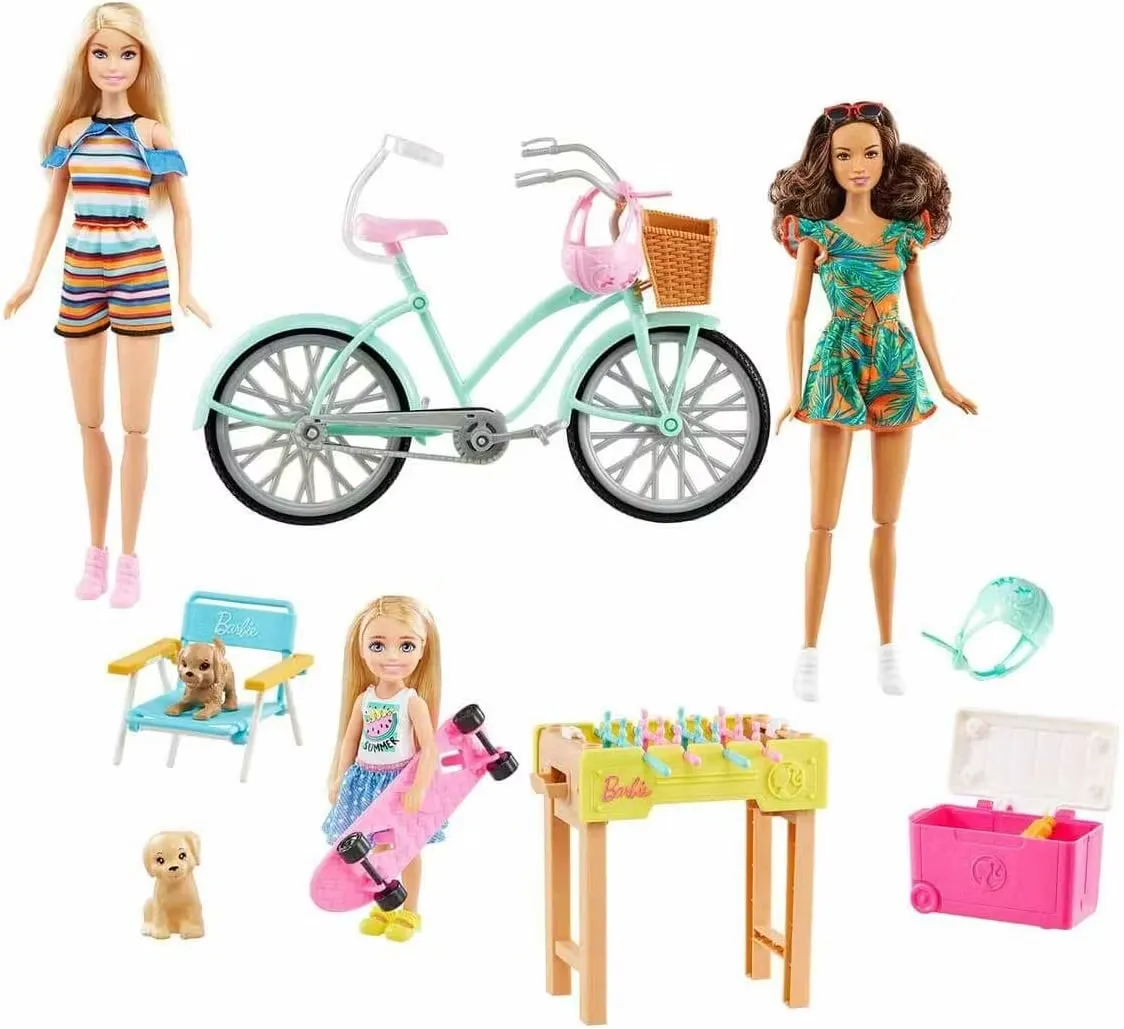 Barbie Semesternöje Docka Cykel och Tillbehör