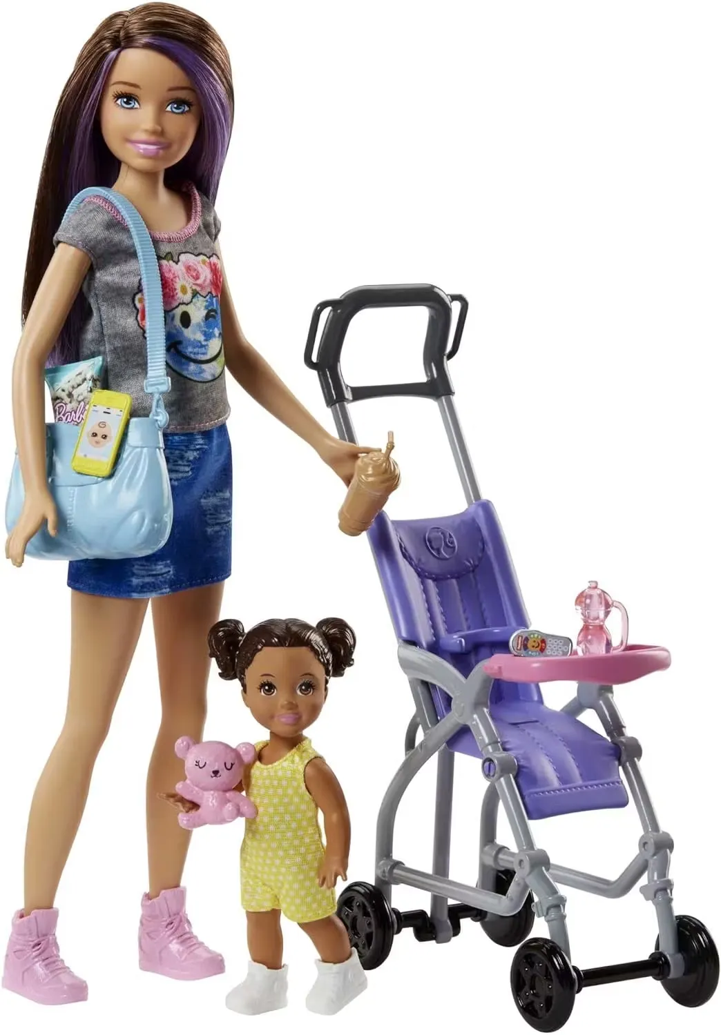 Barbie Skipper Babysitter Stroller med Barnvagn