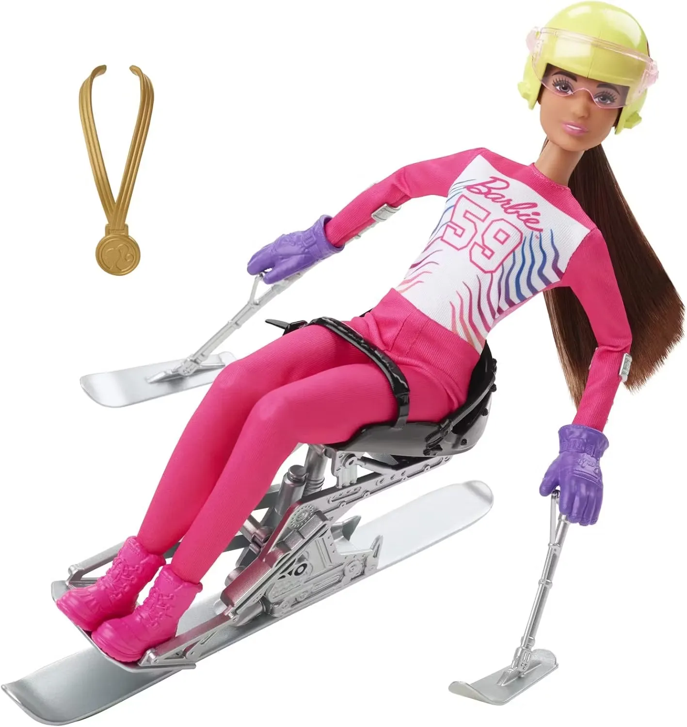 Barbie vintersport alpin sitskiåkare