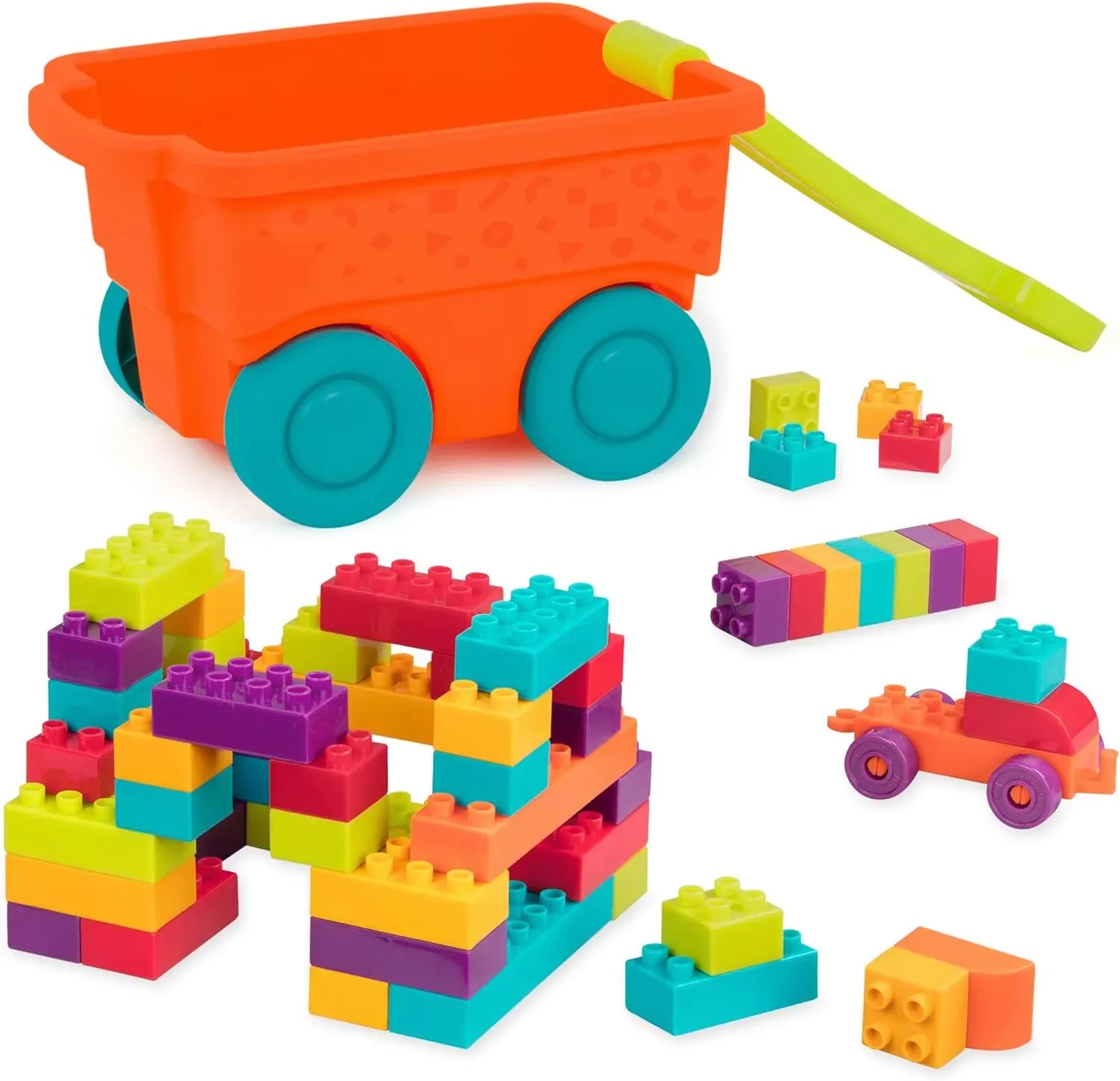 Battat Toys Byggklossar Med Vagn