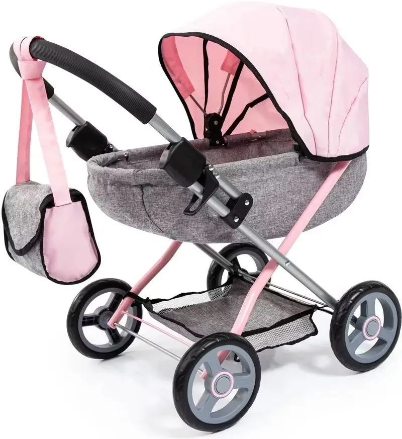 Bayer Design Dockvagn Cosy, Rosa/Grå