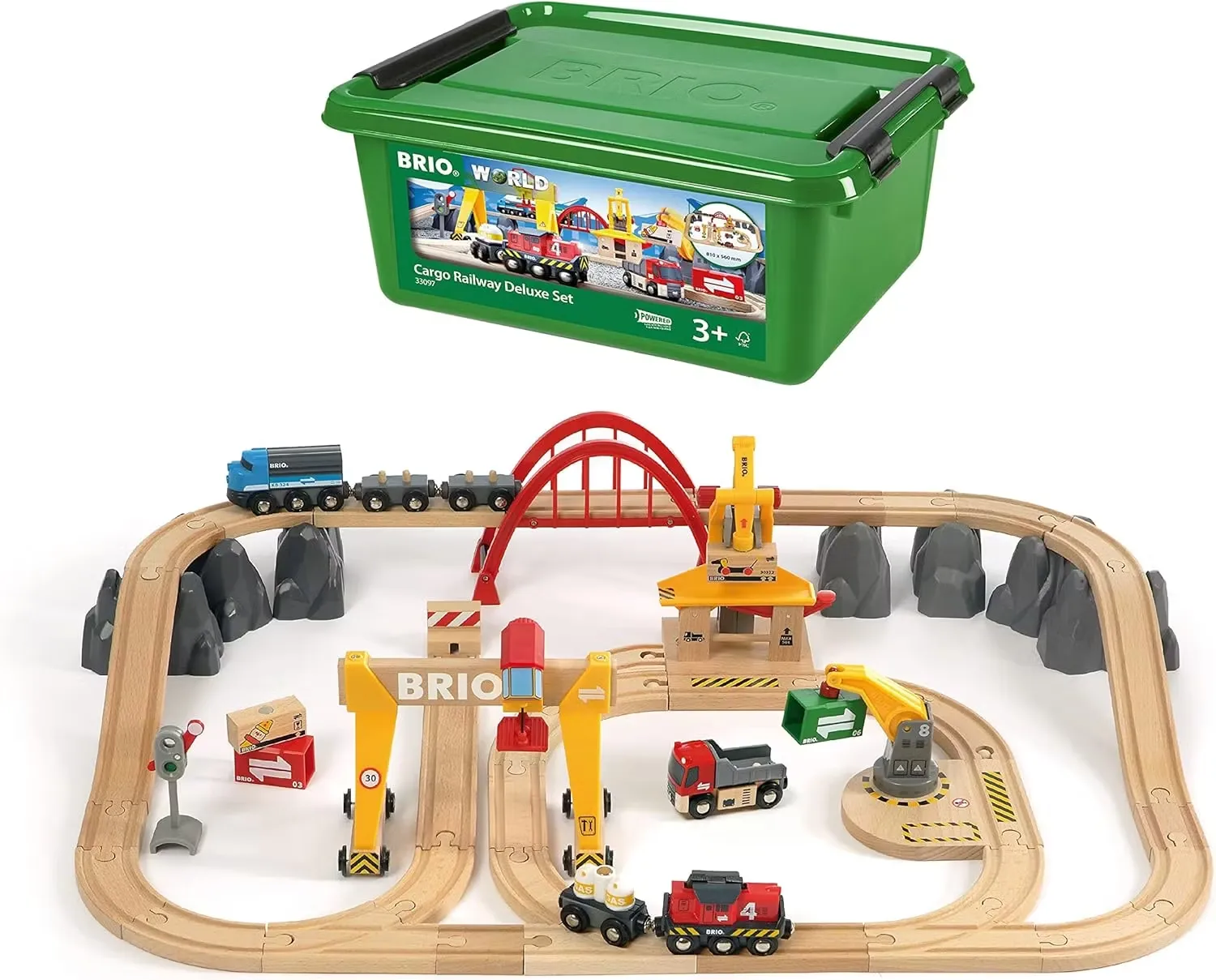 BRIO 33097 Frakt- och järnvägsset Deluxe