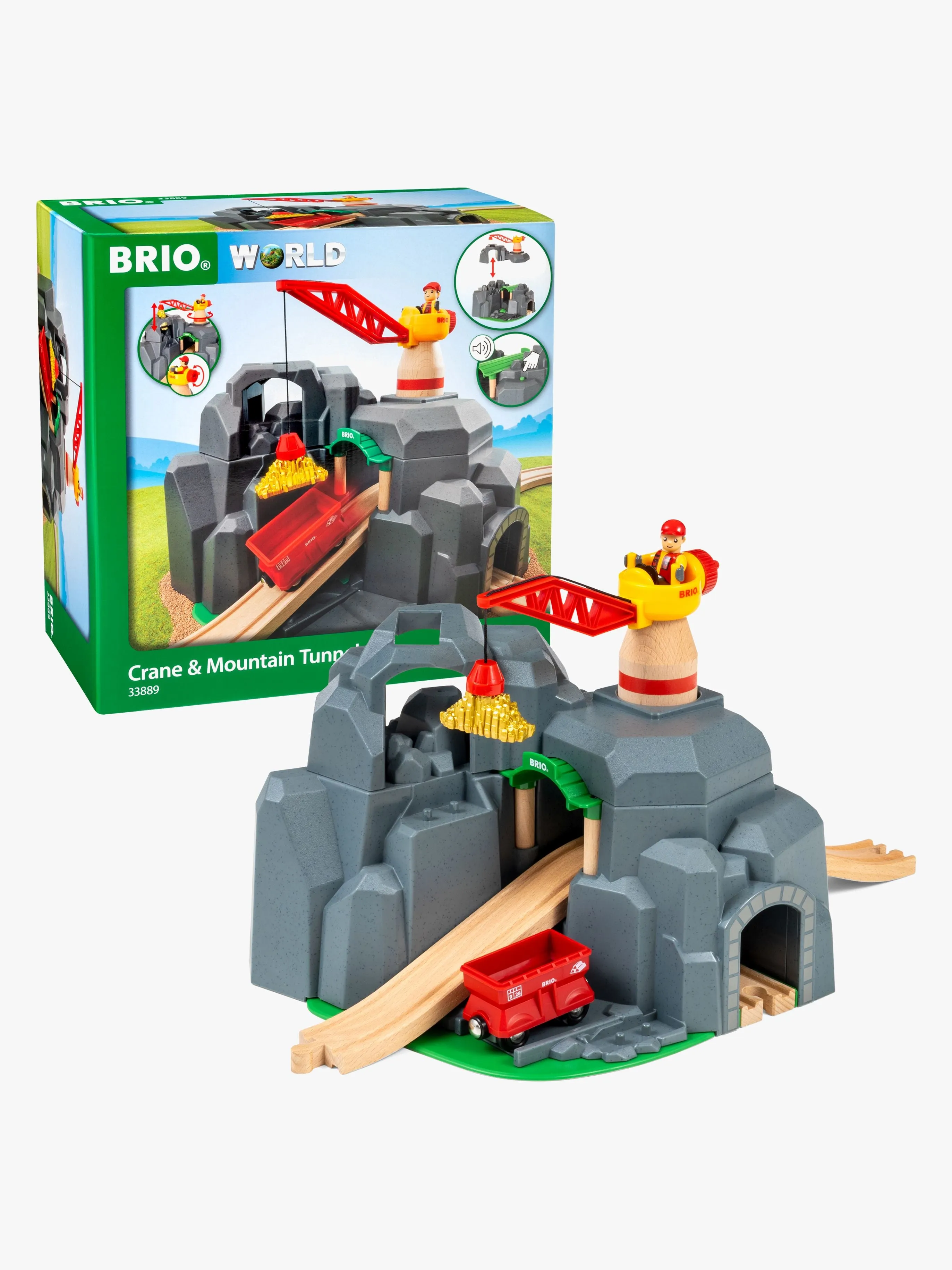 BRIO 33889 Lyftkran Och Tunnel