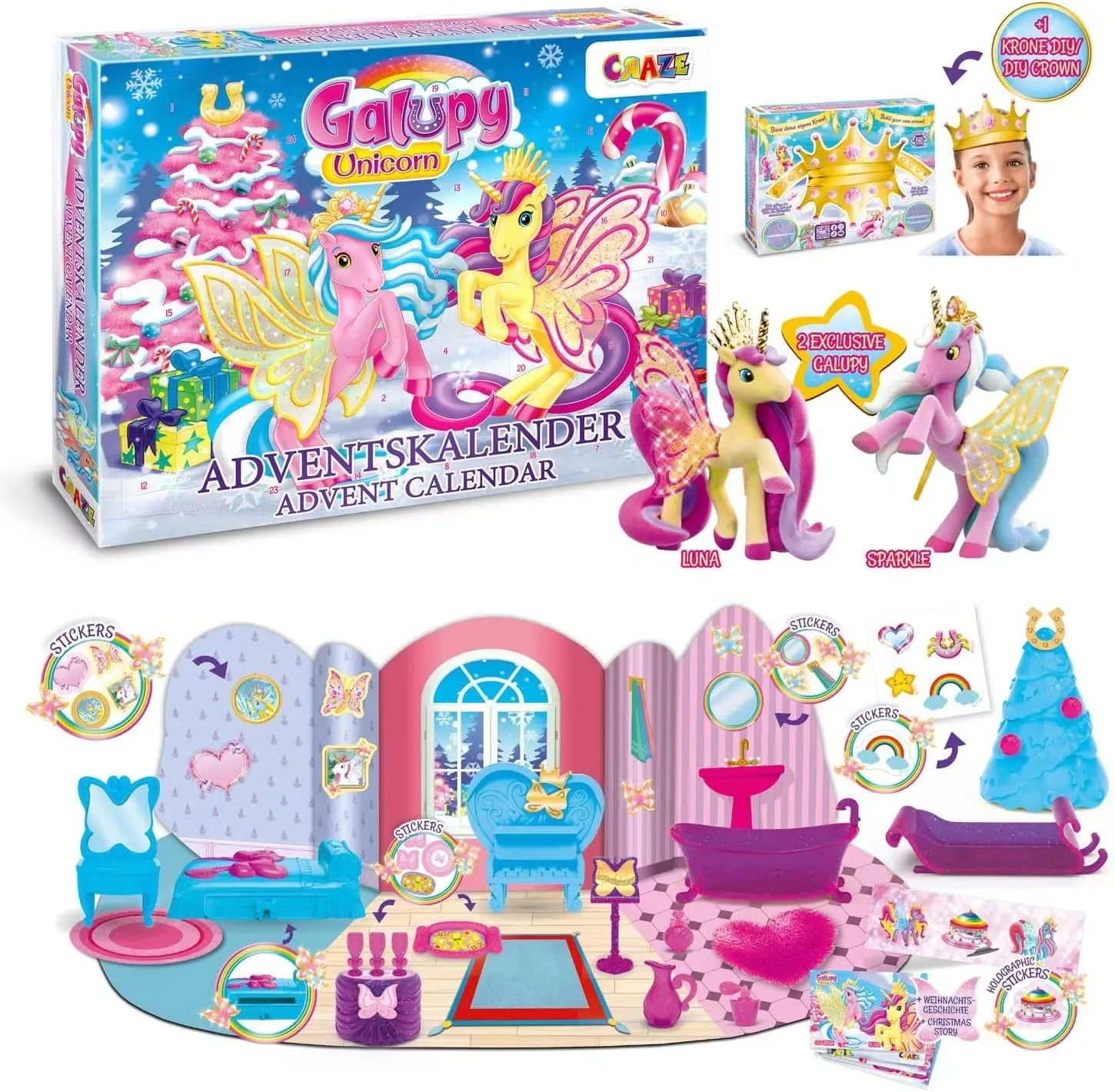 Craze Adventskalender Galupy Unicorn