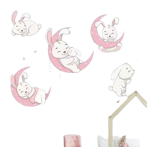 Dreamscape Väggdekal Kaninfamilj