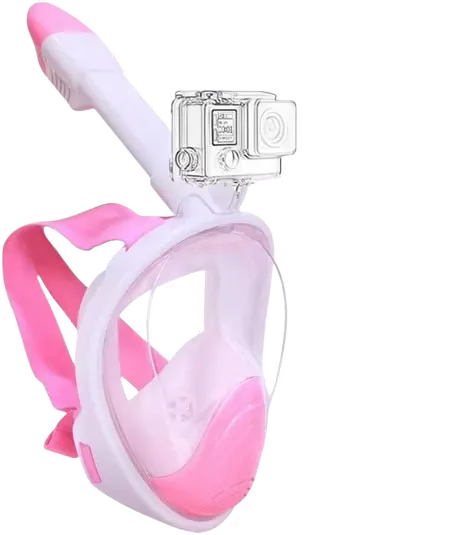 Dykmask Med Integrerad Kamerafäste Rosa
