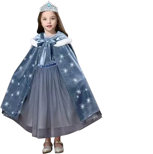 Elsa Luxury Princess Dress Set Med Tillbehör