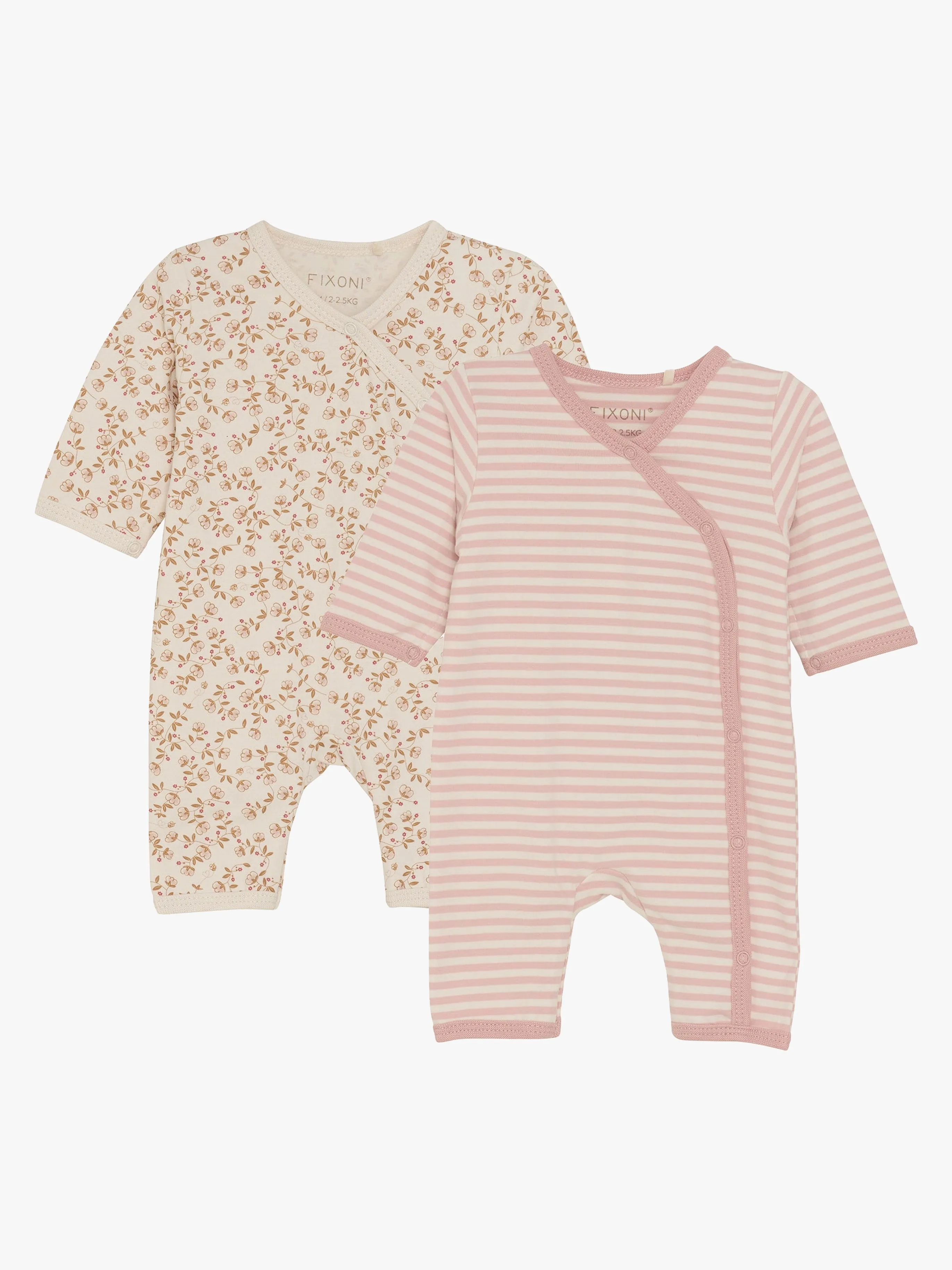 Fixoni Prematur Pyjamasar 2-Pack Stl 32, Rosa