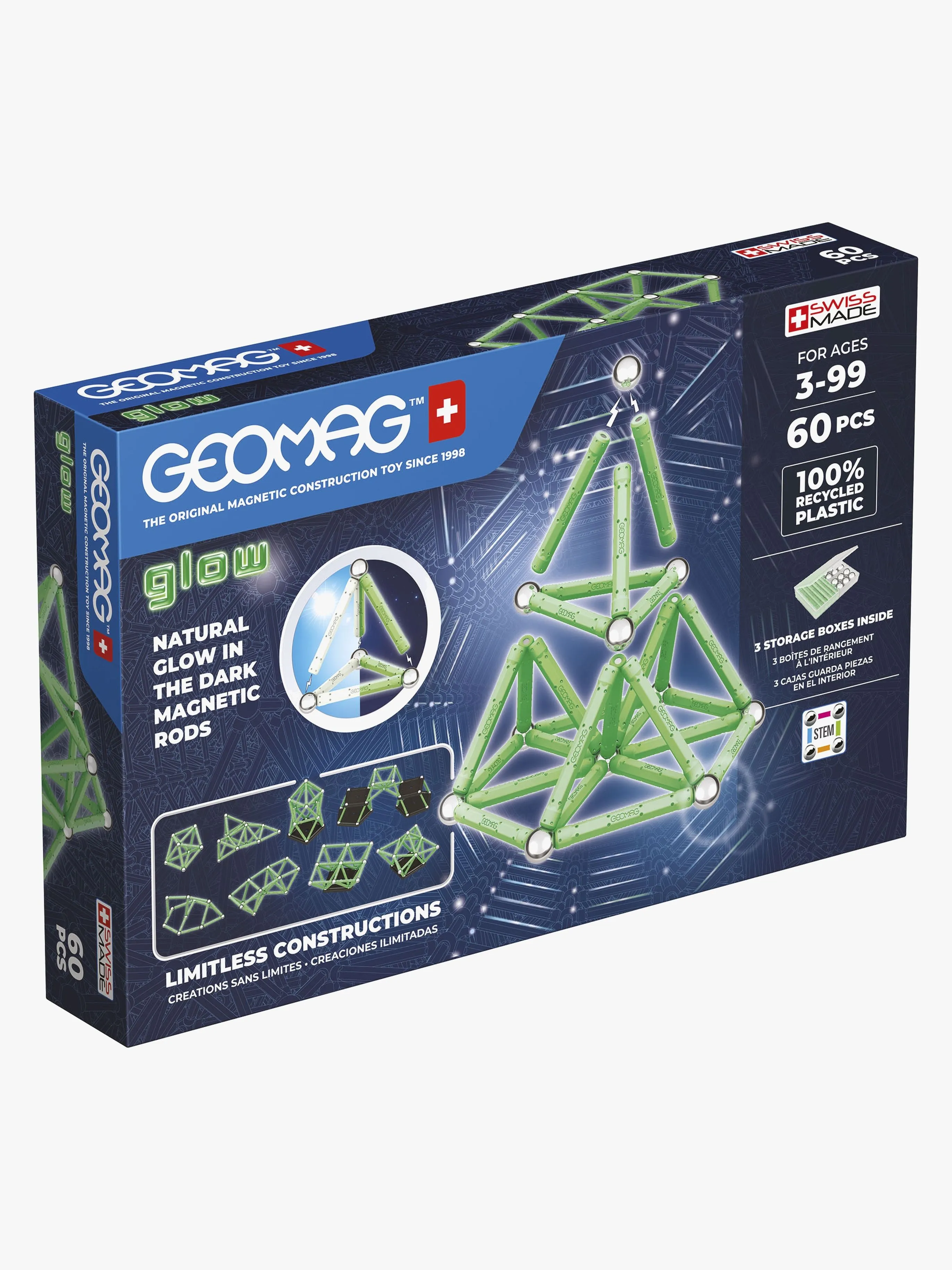 Geomag Glow Byggsats 60 Delar