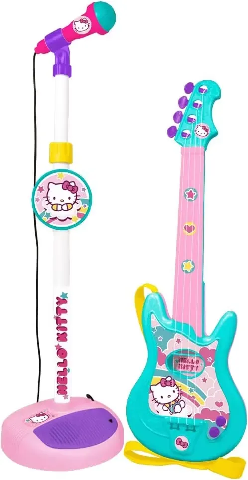 Hello Kitty Gitarr Med Stativ