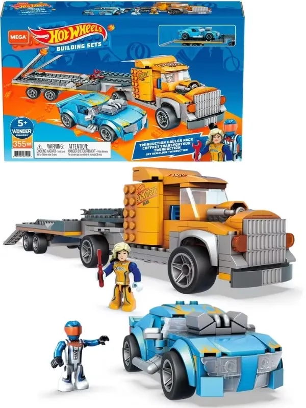 Hot Wheels Mega Construx Twinduction Hauler Pack