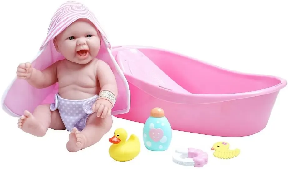 JC Toys Babydocka Med Balja Och Tillbehör