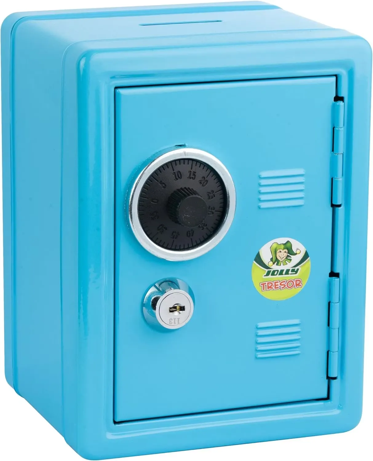 Jolly Safe Kassaskåp Med Kod och Nyckel Ljusblå