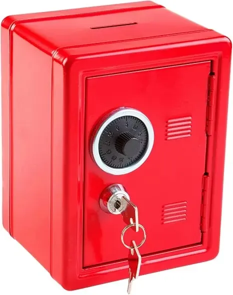 Jolly Safe Kassaskåp Med Kod och Nyckel Röd