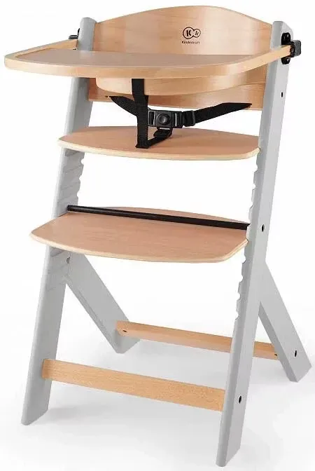 Kinderkraft Enock Matstol Trä/Grå