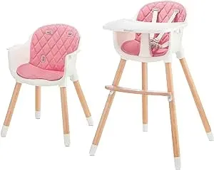 Kinderkraft Sienna 2-i-1 Barnstol Rosa